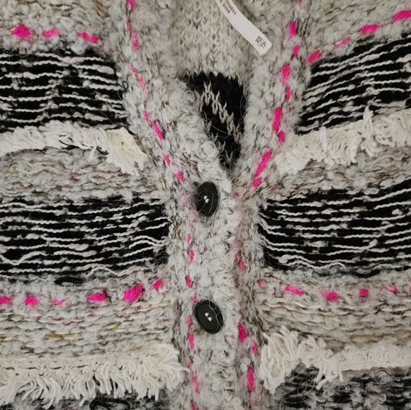 FREE PEOPLE striped stretchy button sweater - Picture 2 of 2